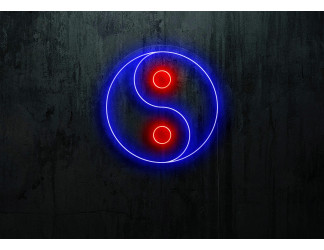 neon led ying yang, lightsandwires