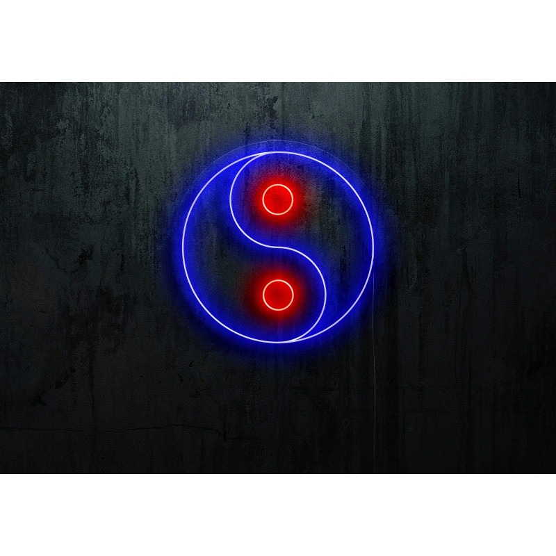neon led ying yang, lightsandwires