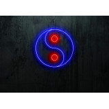 neon led ying yang, lightsandwires