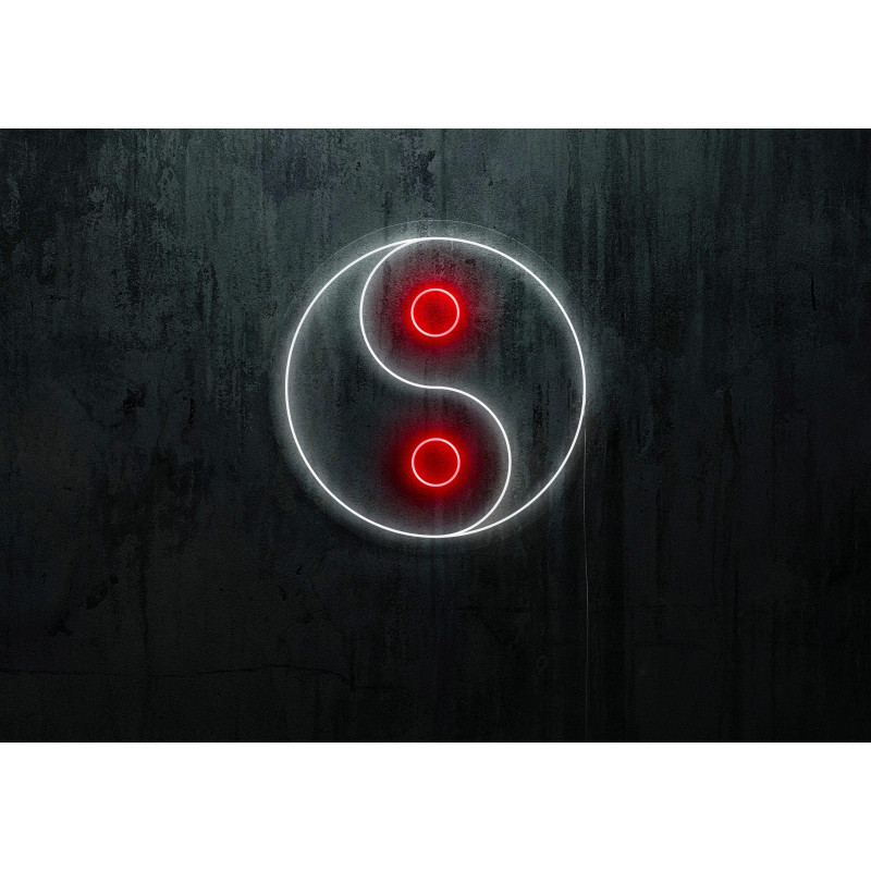 neon led ying yang, lightsandwires