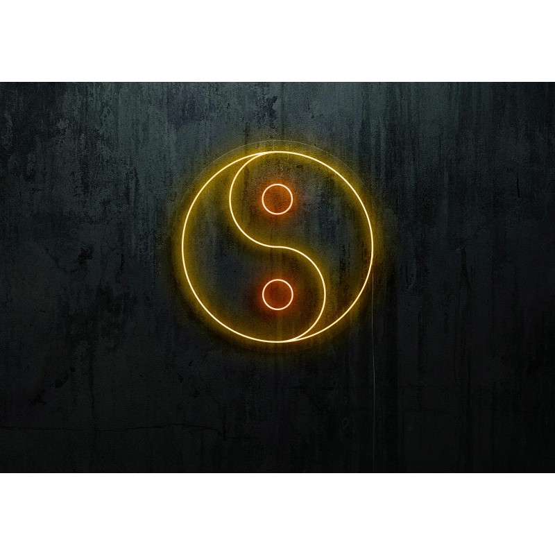 neon led ying yang, lightsandwires