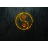 neon led ying yang, lightsandwires