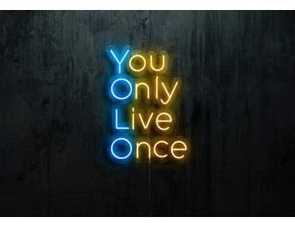 Carteles de Neón Led - Luces de neón "You Only Live Once"