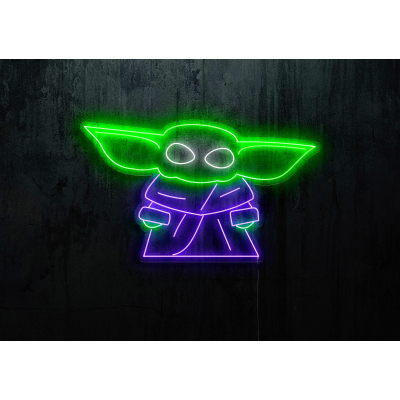 neon led baby yoda stars wars lightsandwires