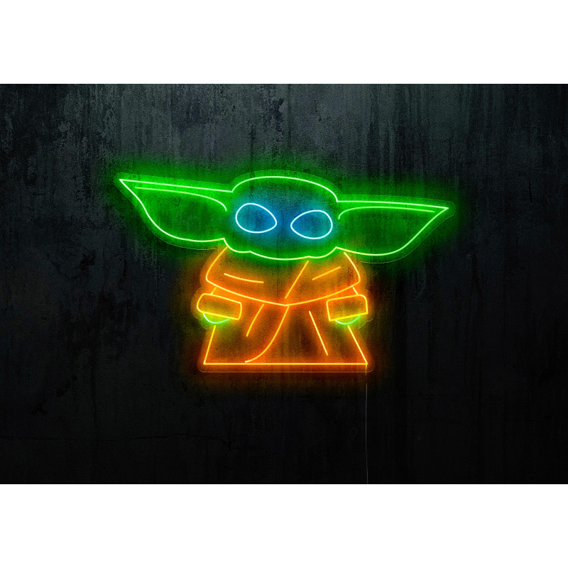 neon led baby yoda stars wars lightsandwires
