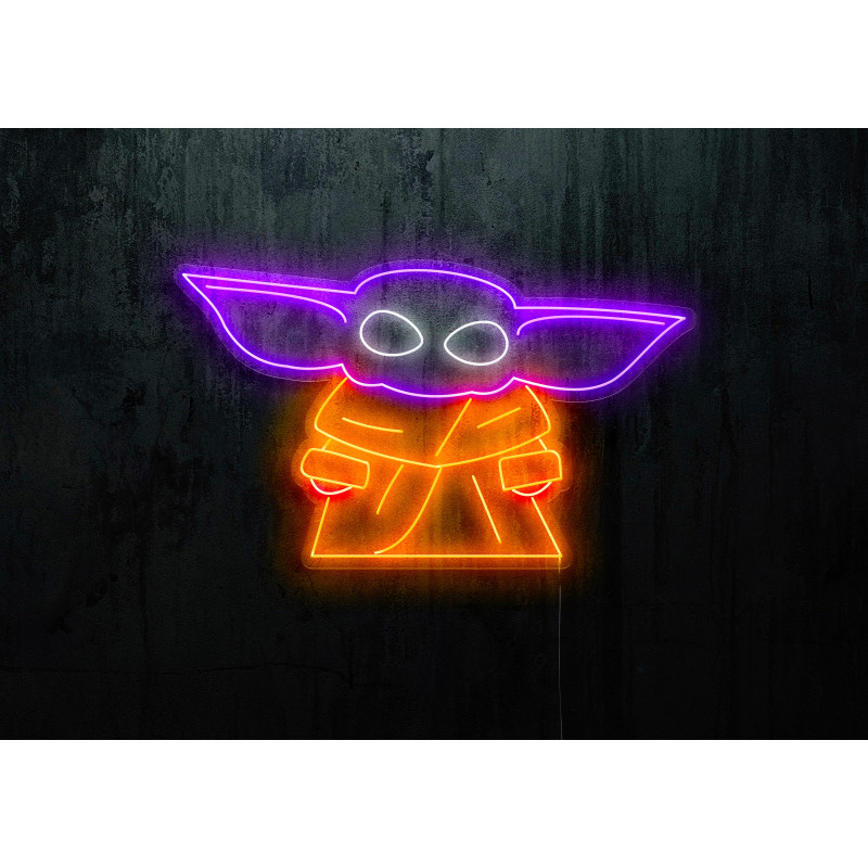neon led baby yoda stars wars lightsandwires