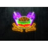 neon led burger lightsandwires