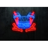 neon led burger lightsandwires