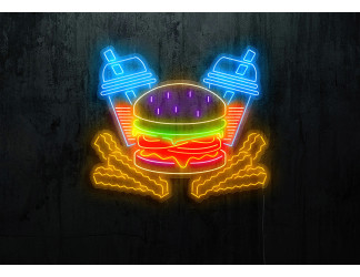 Carteles de Neón Led - Luces de neón "Burger"