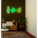 neon led hojas, lightsandwires