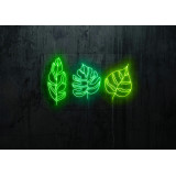 neon led hojas, lightsandwires
