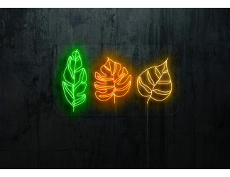 neon led hojas, lightsandwires