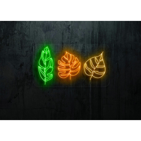 neon led hojas, lightsandwires