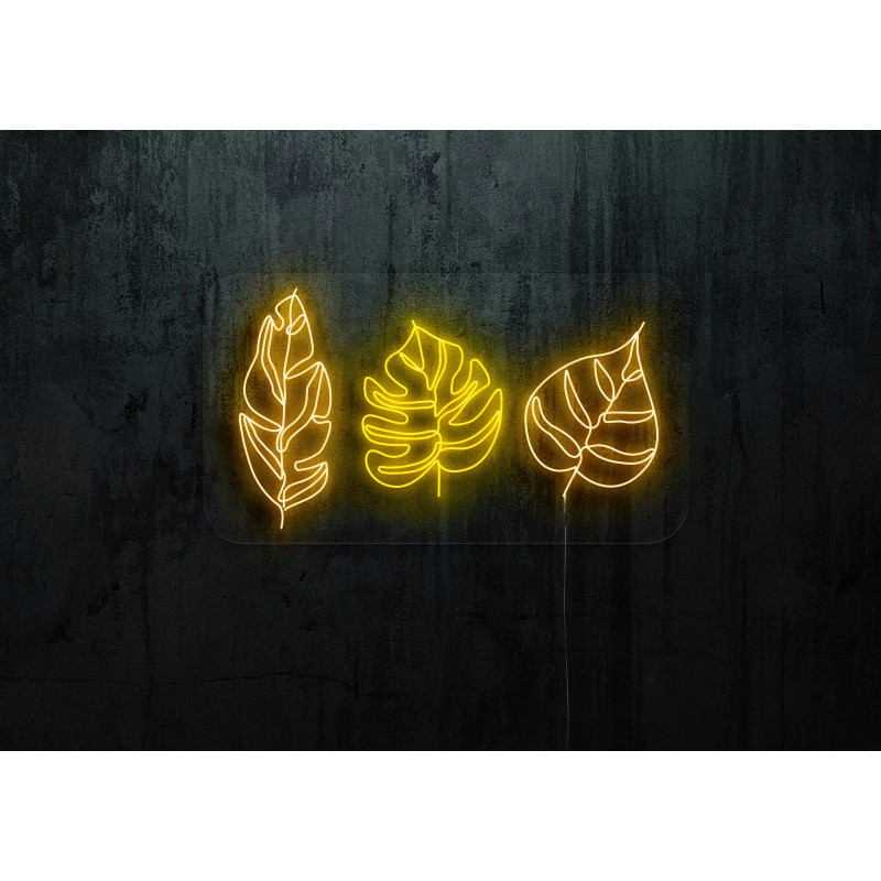 neon led hojas, lightsandwires