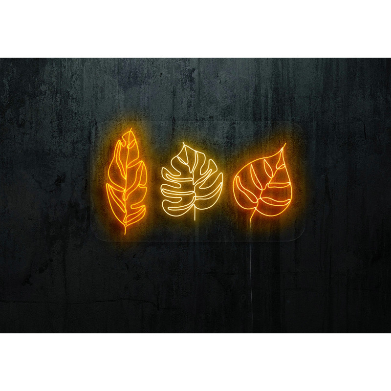 neon led hojas, lightsandwires