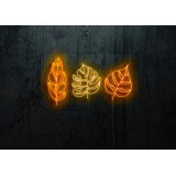 neon led hojas, lightsandwires