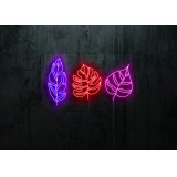 neon led hojas, lightsandwires