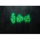 neon led hojas, lightsandwires