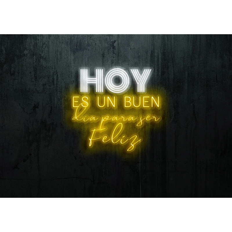 Neón Led "Hoy es un buen día para ser feliz"LIGHTSANDWIRES