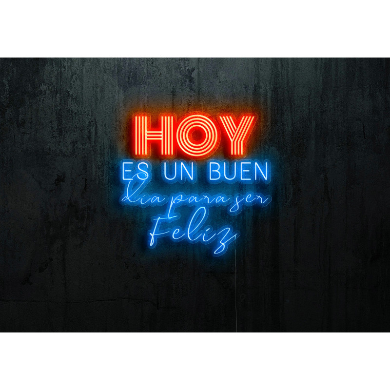 Neón Led "Hoy es un buen día para ser feliz"LIGHTSANDWIRES