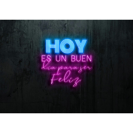 Neón Led "Hoy es un buen día para ser feliz"LIGHTSANDWIRES