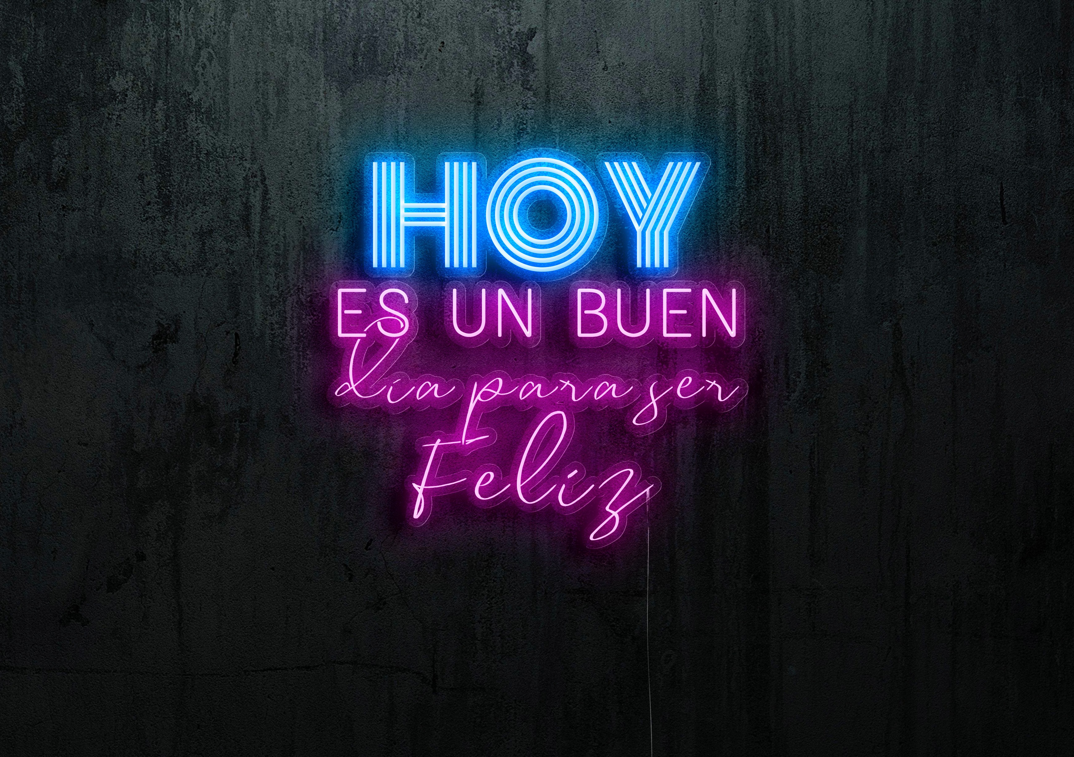 Neón Led "Hoy es un buen día para ser feliz"LIGHTSANDWIRES