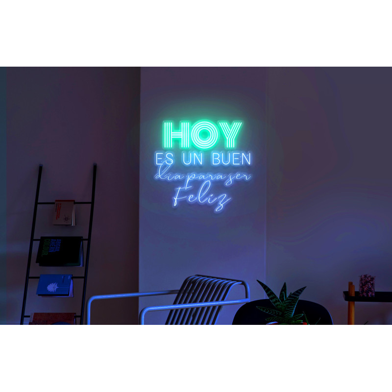 Neón Led "Hoy es un buen día para ser feliz"LIGHTSANDWIRES