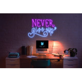 Neón Led "Never give up"LIGHTSANDWIRES