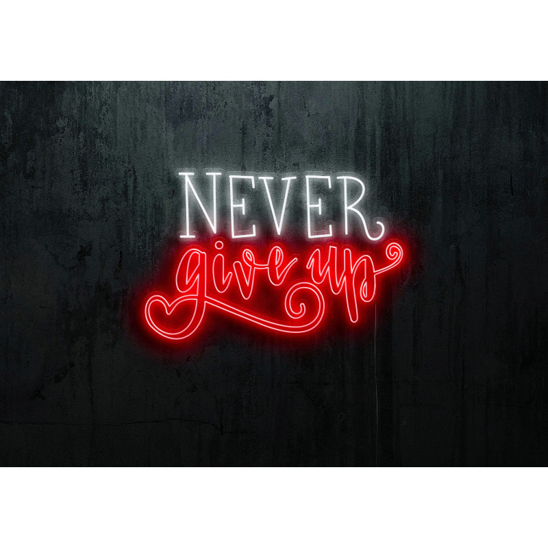 Neón Led "Never give up"LIGHTSANDWIRES
