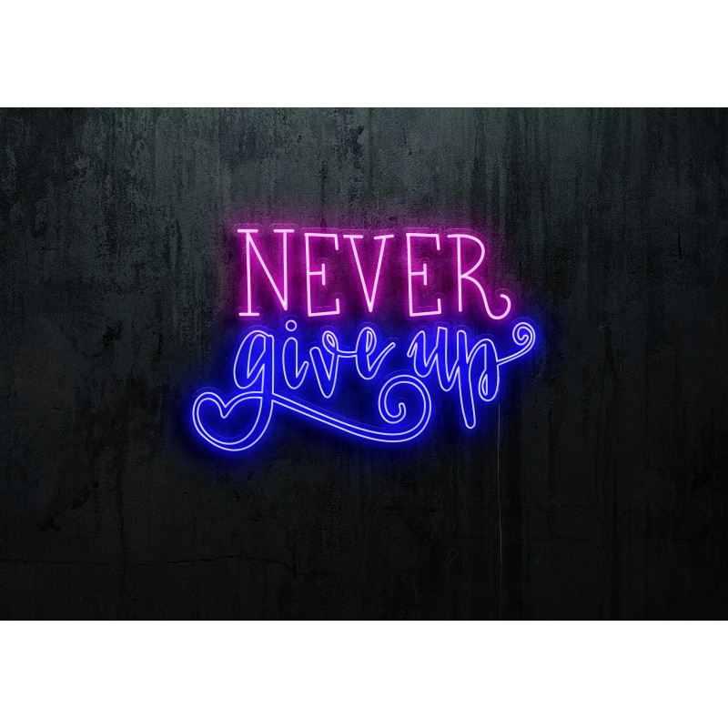 Neón Led "Never give up"LIGHTSANDWIRES