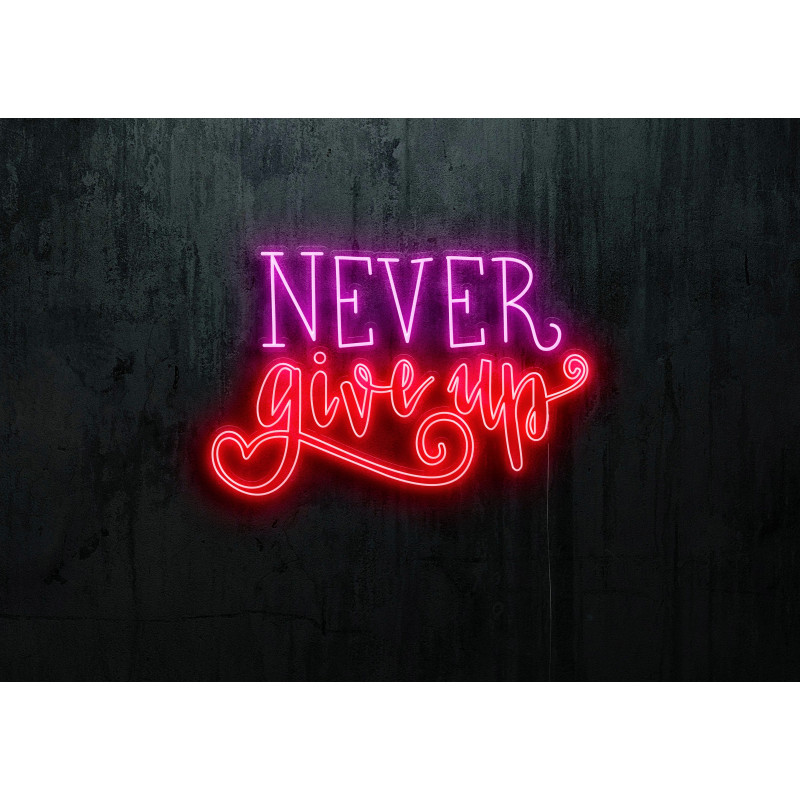Neón Led "Never give up"LIGHTSANDWIRES