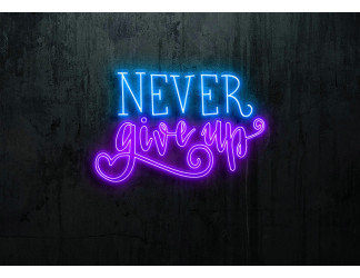 Neón Led "Never give up"LIGHTSANDWIRES