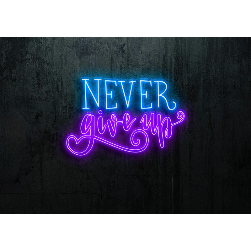 Neón Led "Never give up"LIGHTSANDWIRES