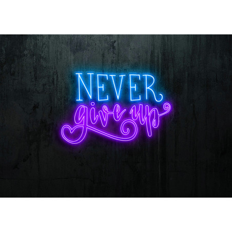 Neón Led "Never give up"LIGHTSANDWIRES