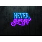 Neón Led "Never give up"LIGHTSANDWIRES