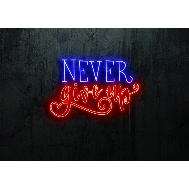 Neón Led "Never give up"LIGHTSANDWIRES