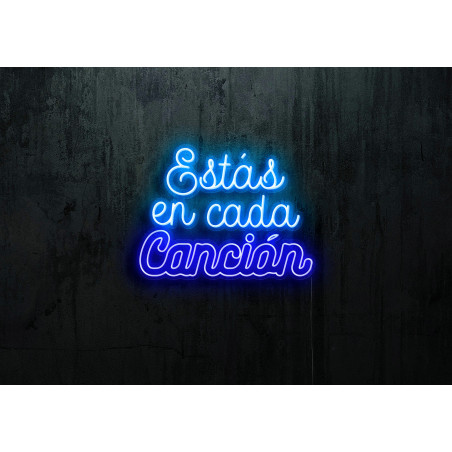 Neón Led "Estás en cada canción"lightsandwires