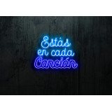 Neón Led "Estás en cada canción"lightsandwires