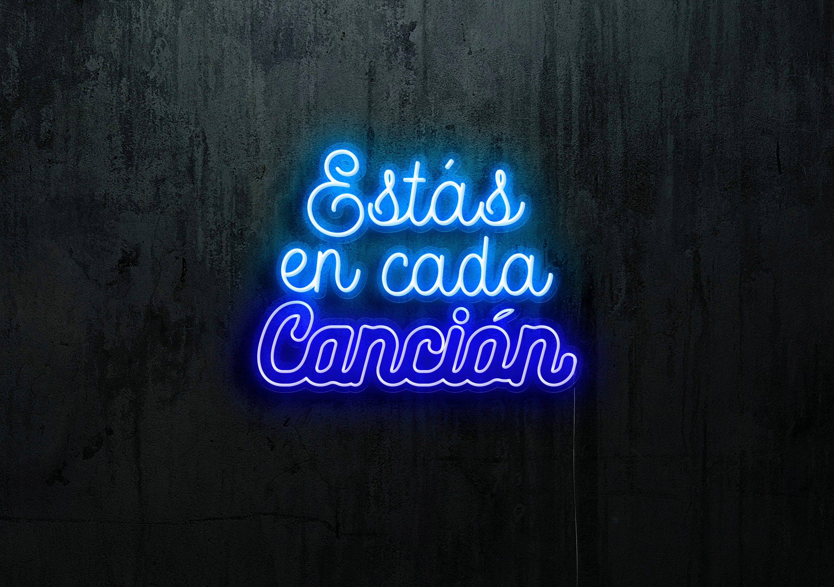 Neón Led "Estás en cada canción"lightsandwires