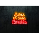 Neón Led "Estás en cada canción"lightsandwires
