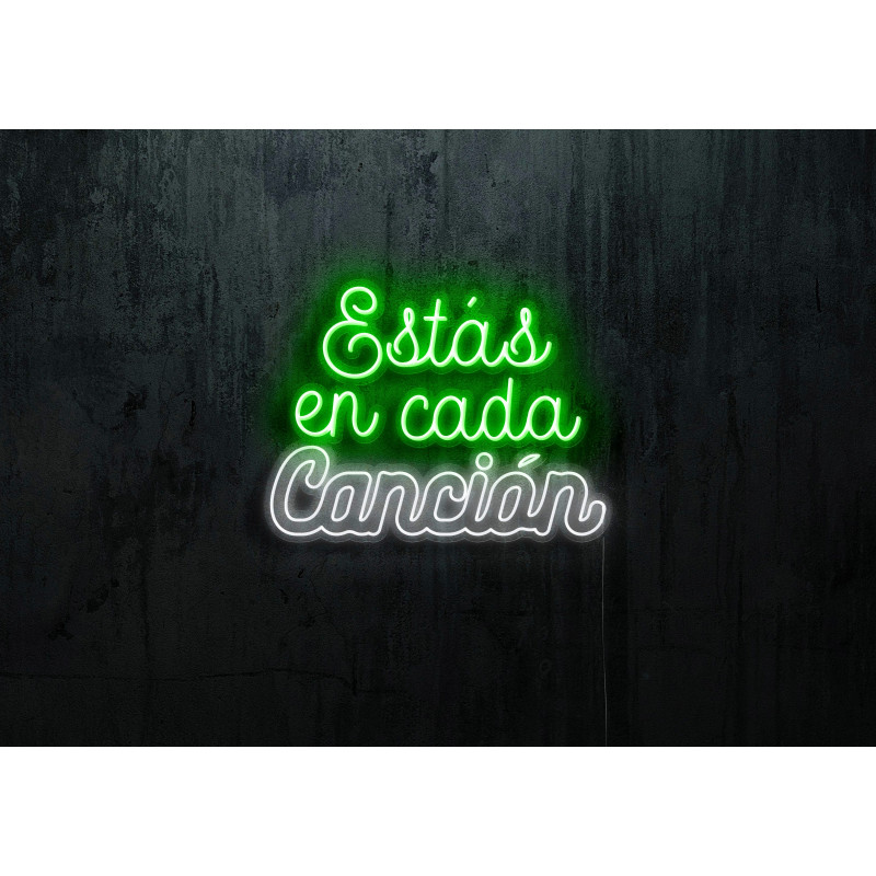 Neón Led "Estás en cada canción"lightsandwires