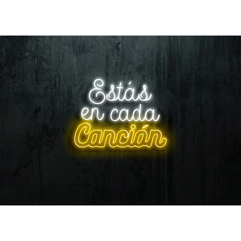 Neón Led "Estás en cada canción"lightsandwires