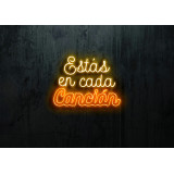 Neón Led "Estás en cada canción"lightsandwires