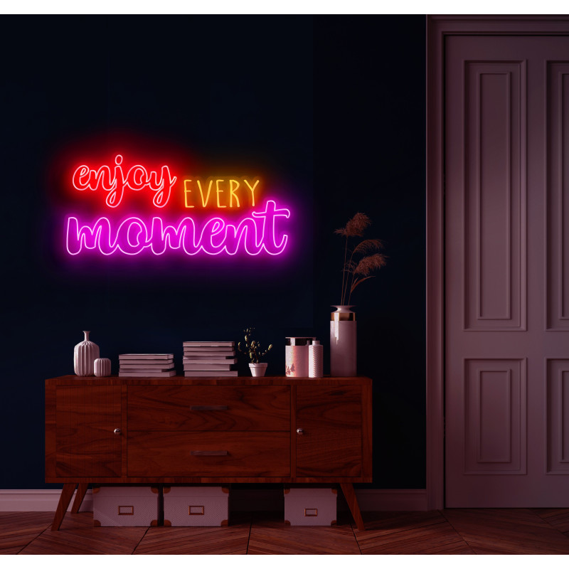 Neón Led "Enjoy every moment"lightsandwires