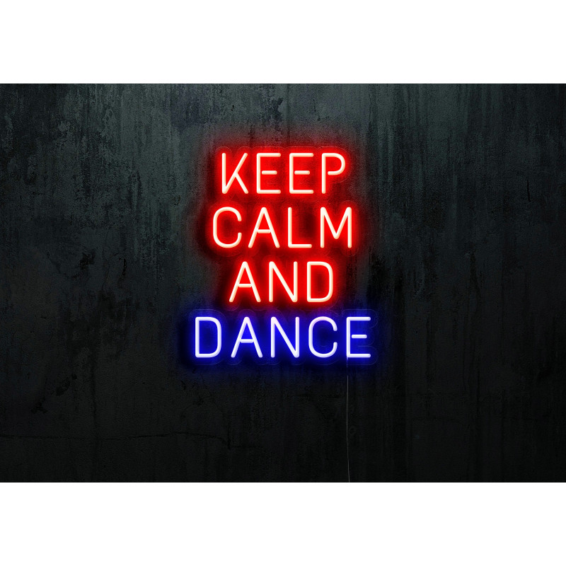 Neón Led "Keep calm and Dance"lightsandwires
