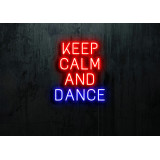 Neón Led "Keep calm and Dance"lightsandwires