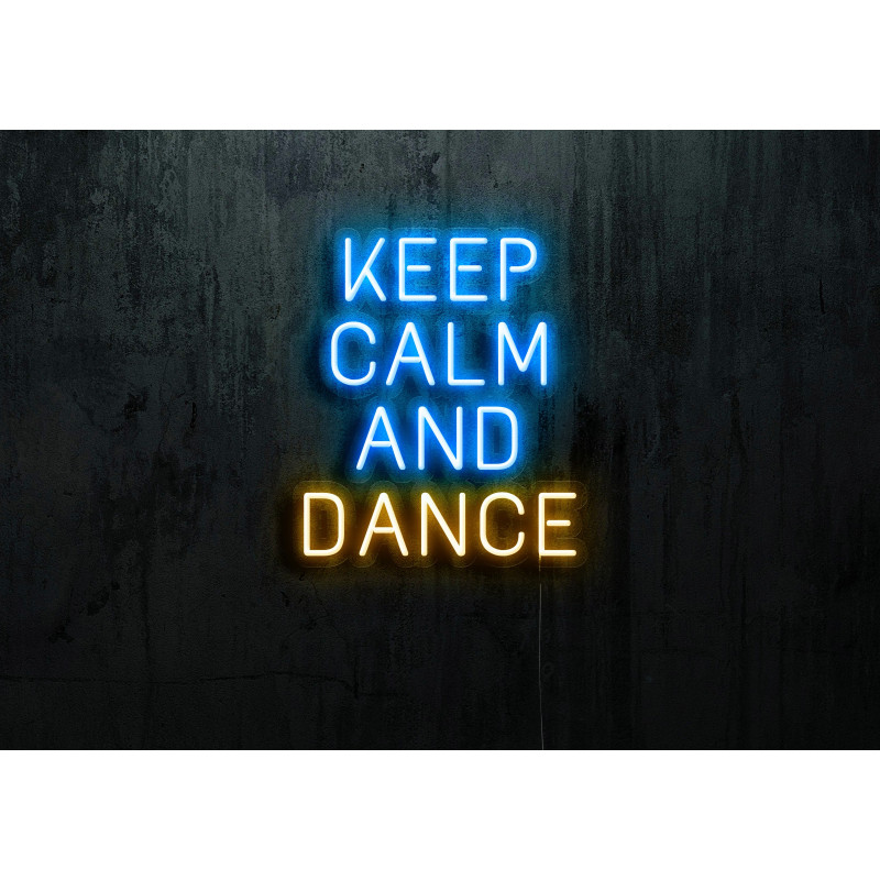Neón Led "Keep calm and Dance"lightsandwires
