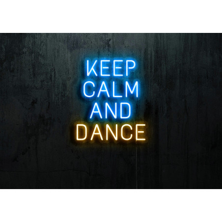 Neón Led "Keep calm and Dance"lightsandwires