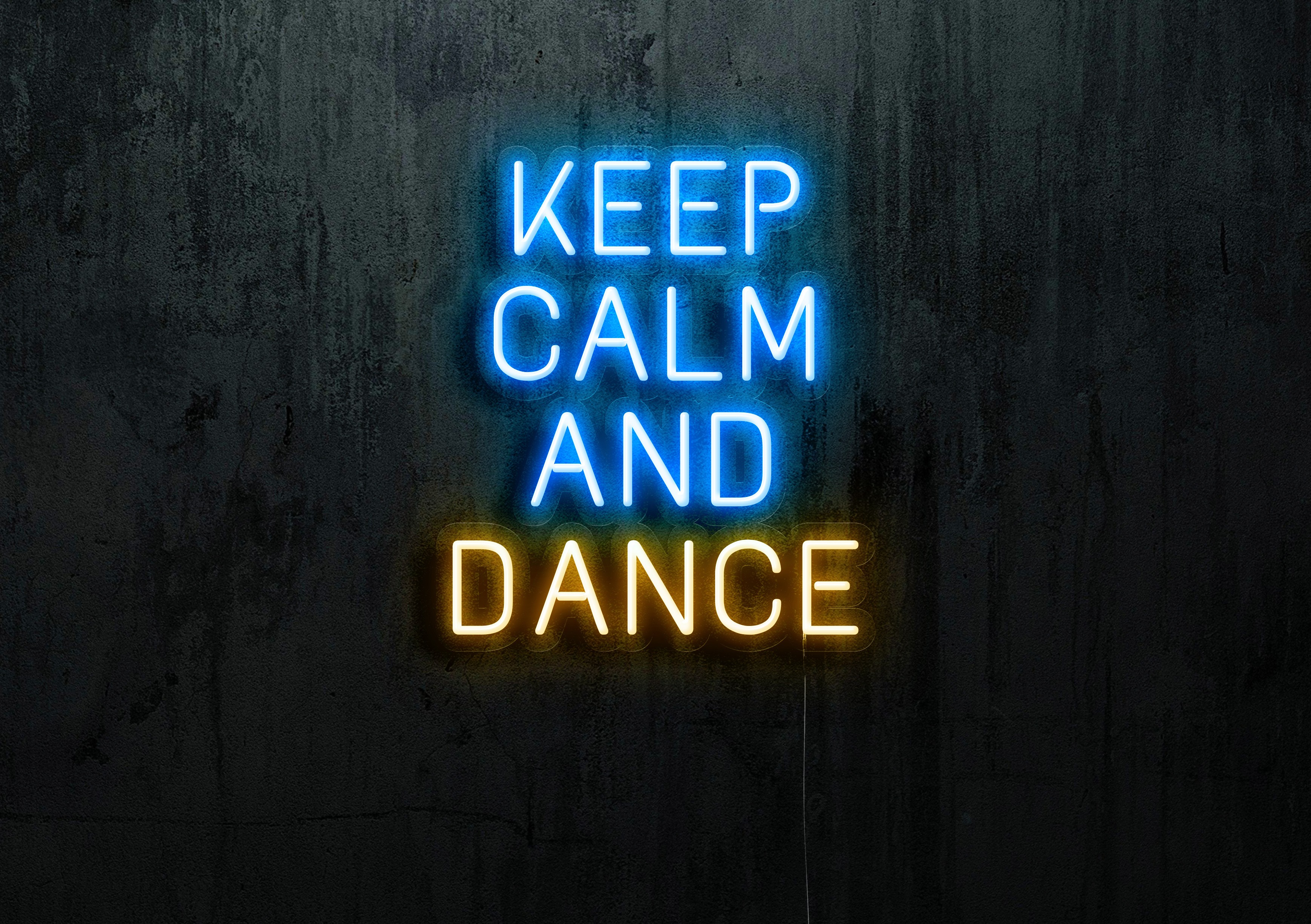 Neón Led "Keep calm and Dance"lightsandwires