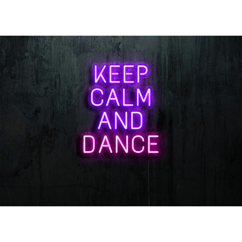 Neón Led "Keep calm and Dance"lightsandwires